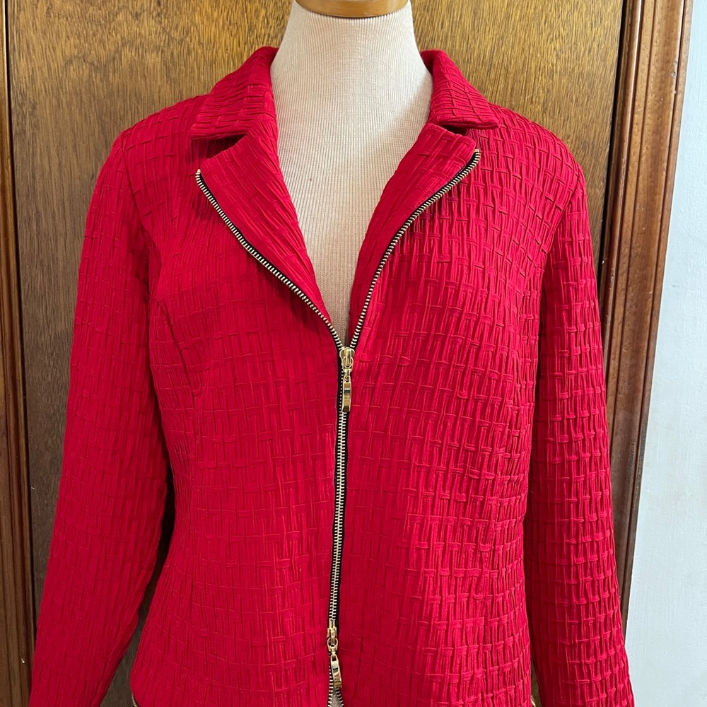 Frank Lyman Design Red Jacket Size 16
